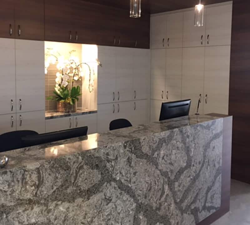 reception desk of abba dental clinic